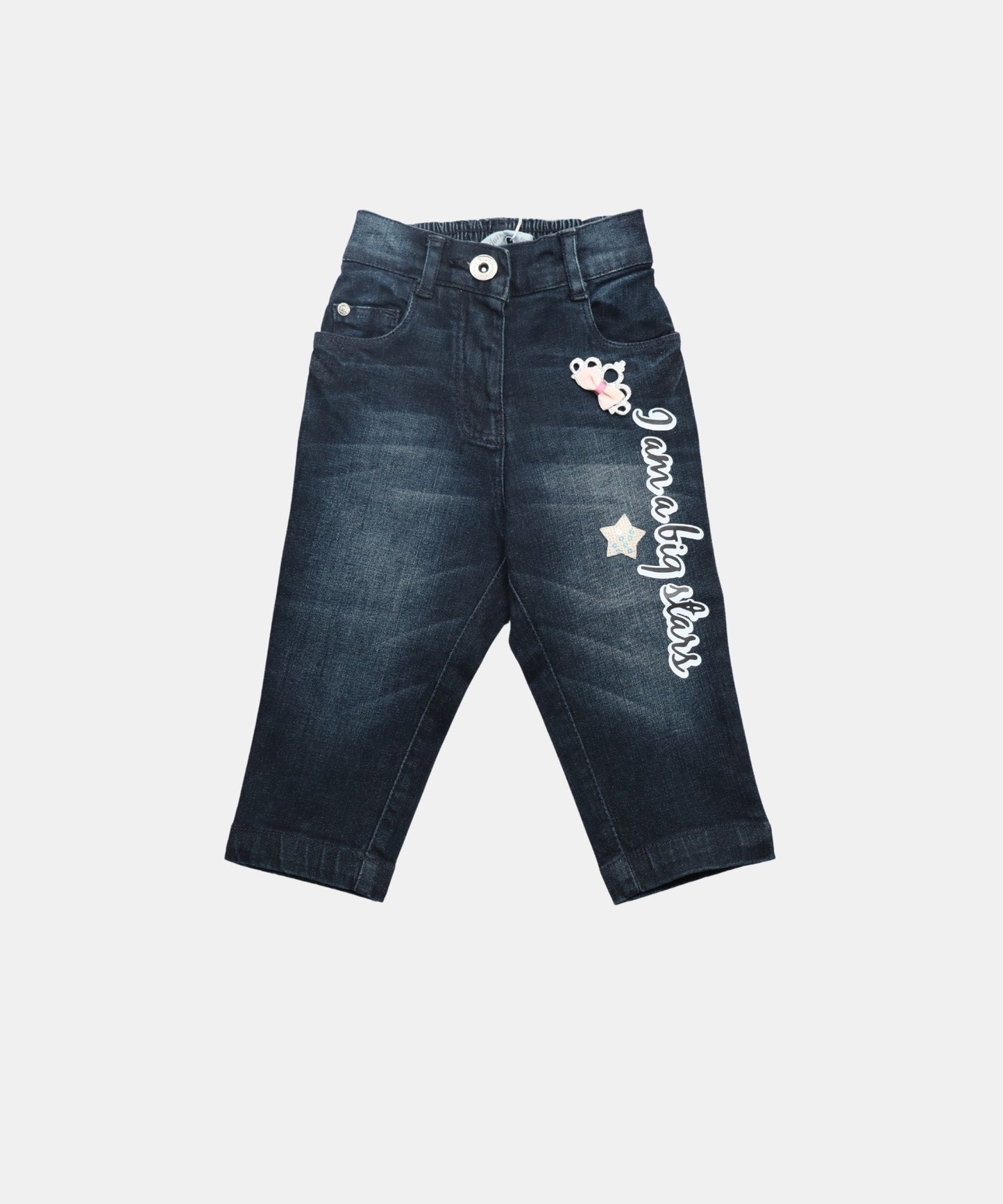 Tiny Girl Dark Wash Statement Jeans for Girls
