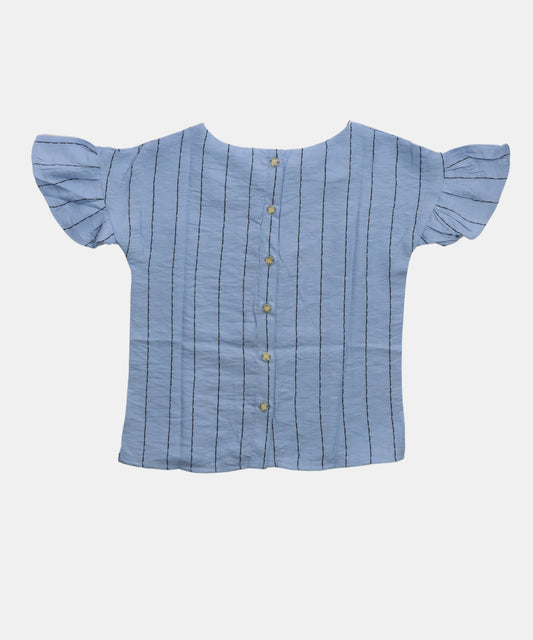 Tiny Girl Printed Ruffle Sleeve Top