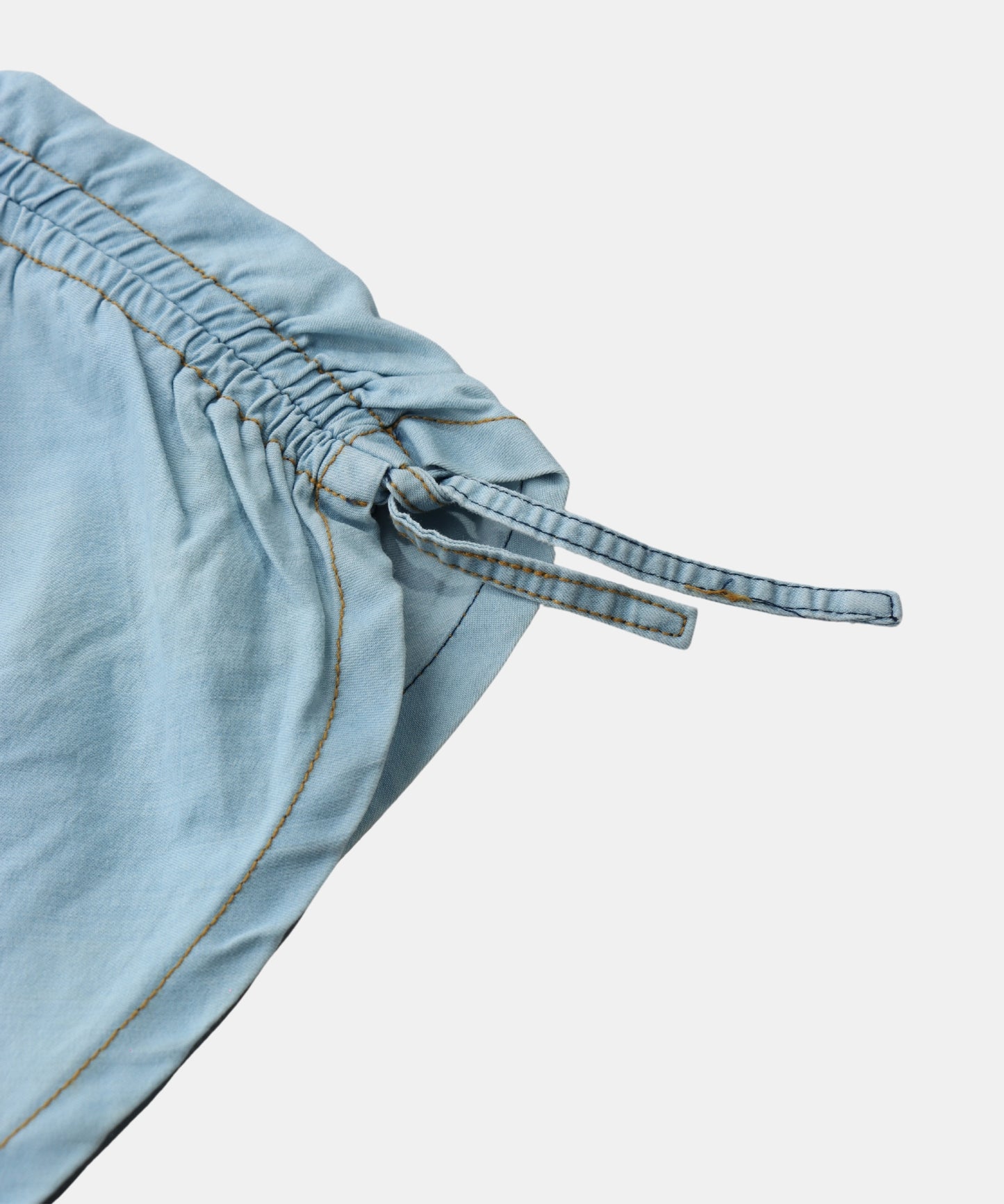 Tiny Girl Sky Blue Wide Leg Ruched Jeans for Girls