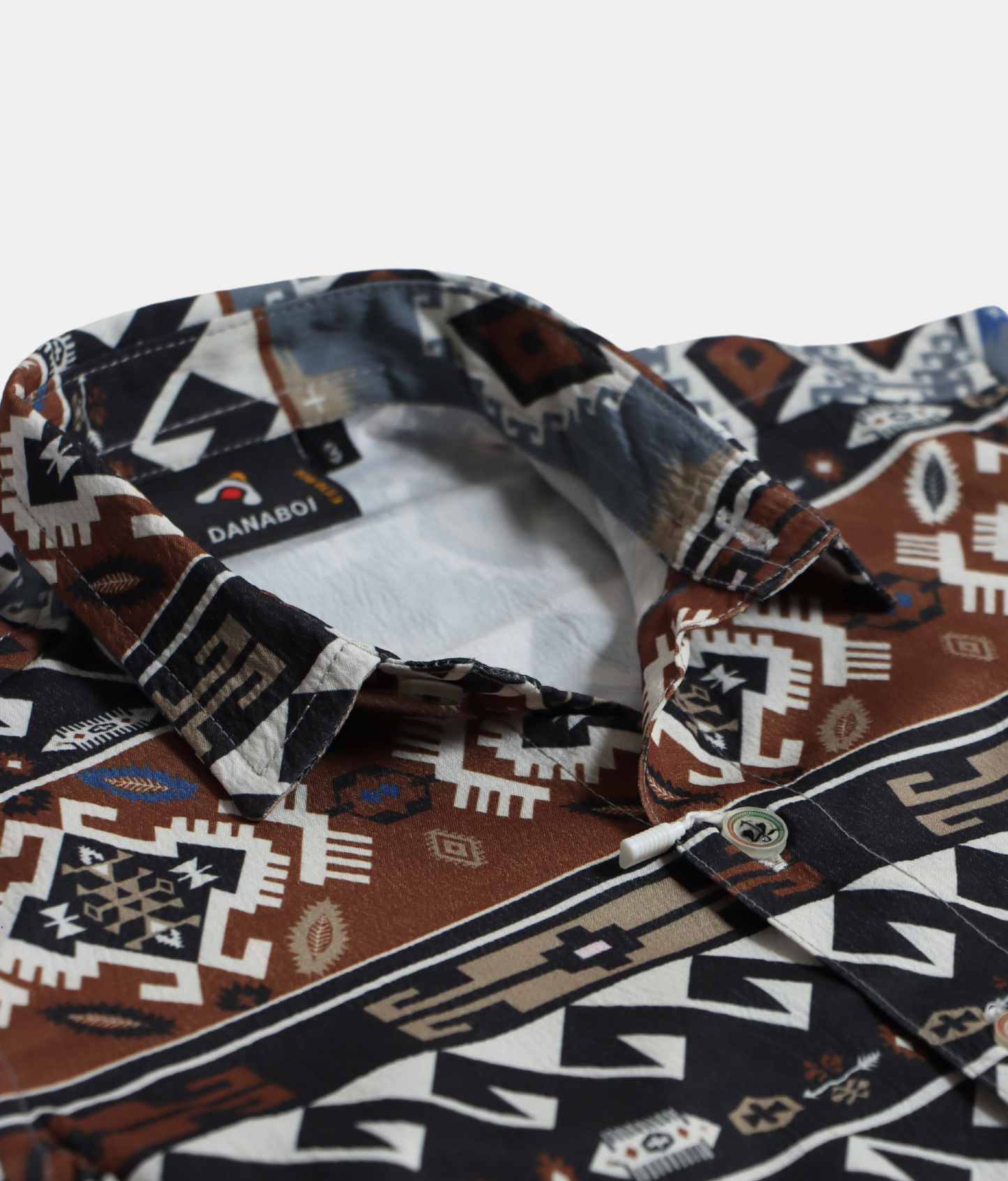 Danaboi Ethnic Print Boys Shirt Long Sleeve