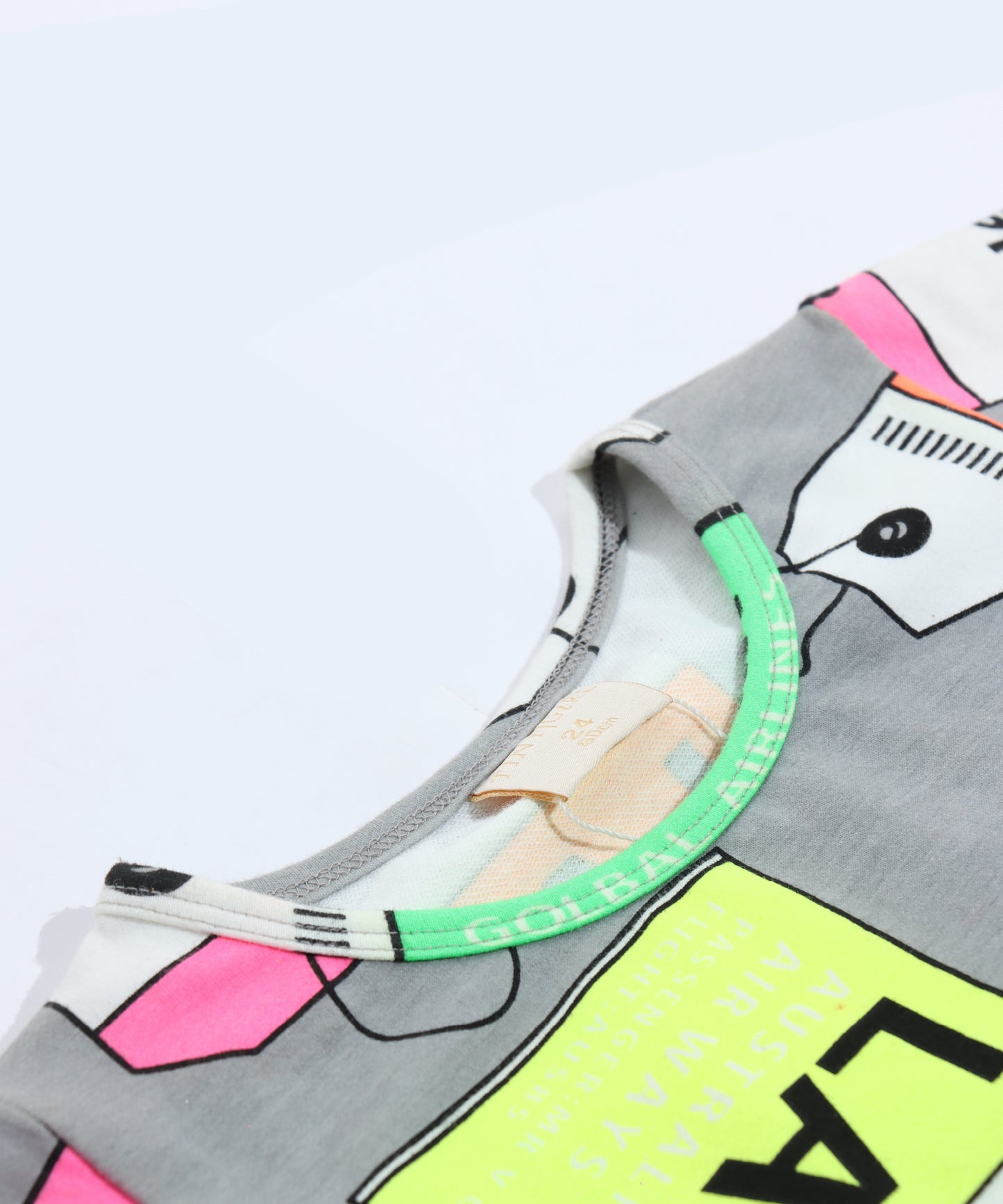 Tiny Girl Gray Typographic Print Fit & Flare Dress
