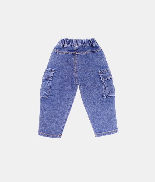 DAPP Blue Boys Denim Cargo Jeans