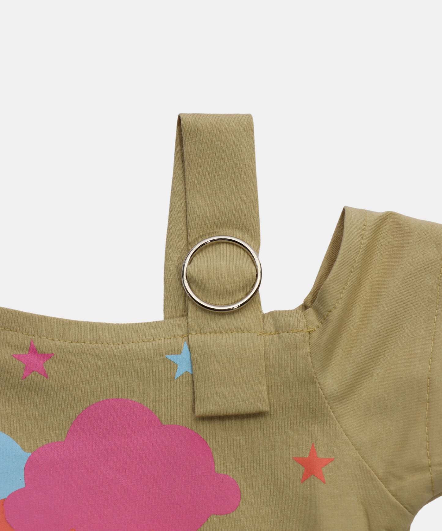 Tiny Girl Mustard One Shoulder Printed Top