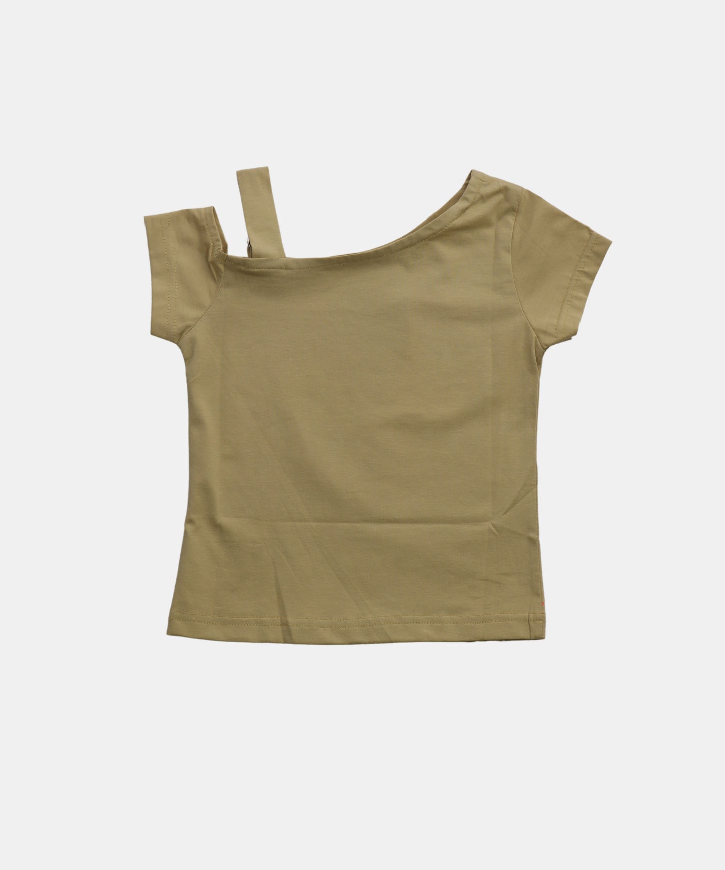 Tiny Girl Mustard One Shoulder Printed Top