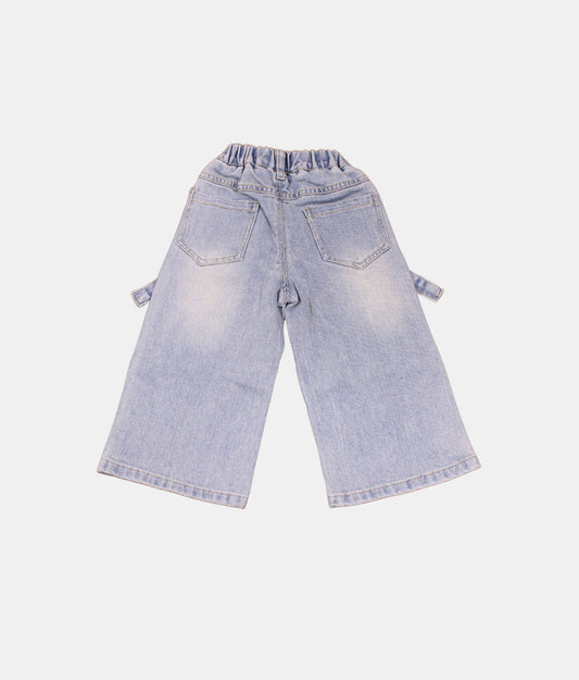 DAPP Light Blue Girls Cargo Denim Pant