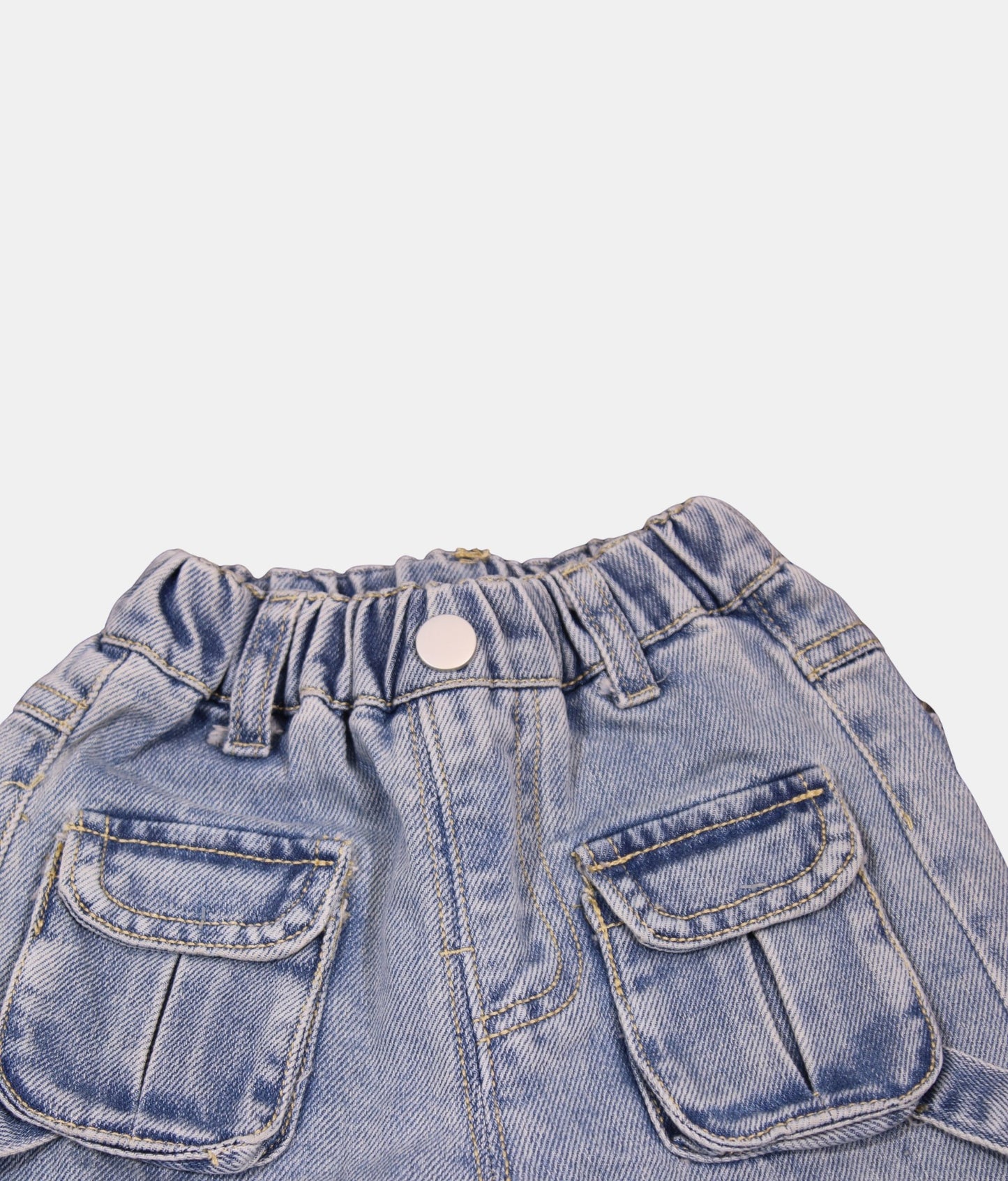 DAPP Light Blue Girls Cargo Denim Pant