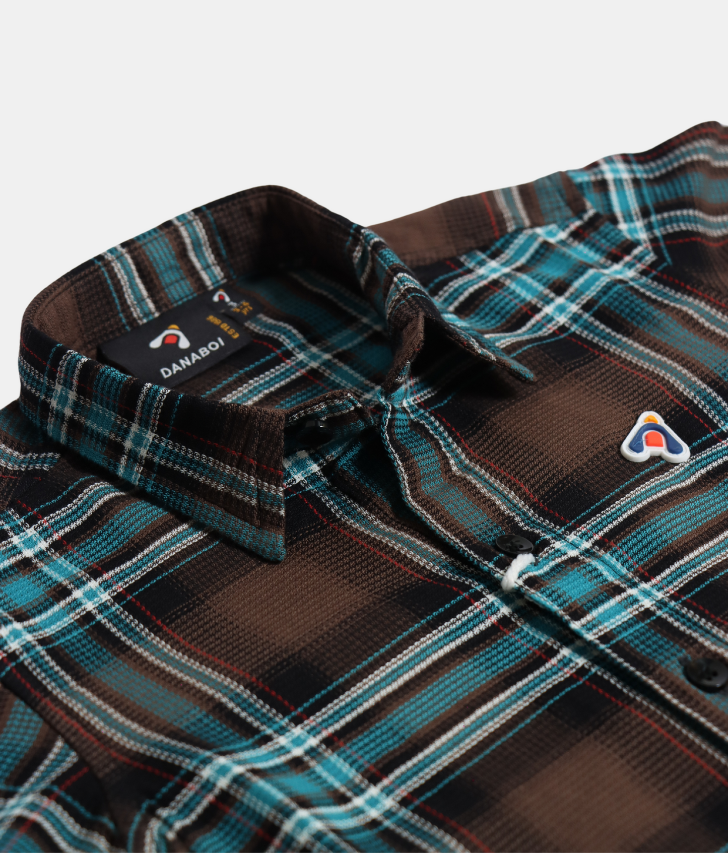 Danaboi Brown Checked Boys Long Sleeve Shirt