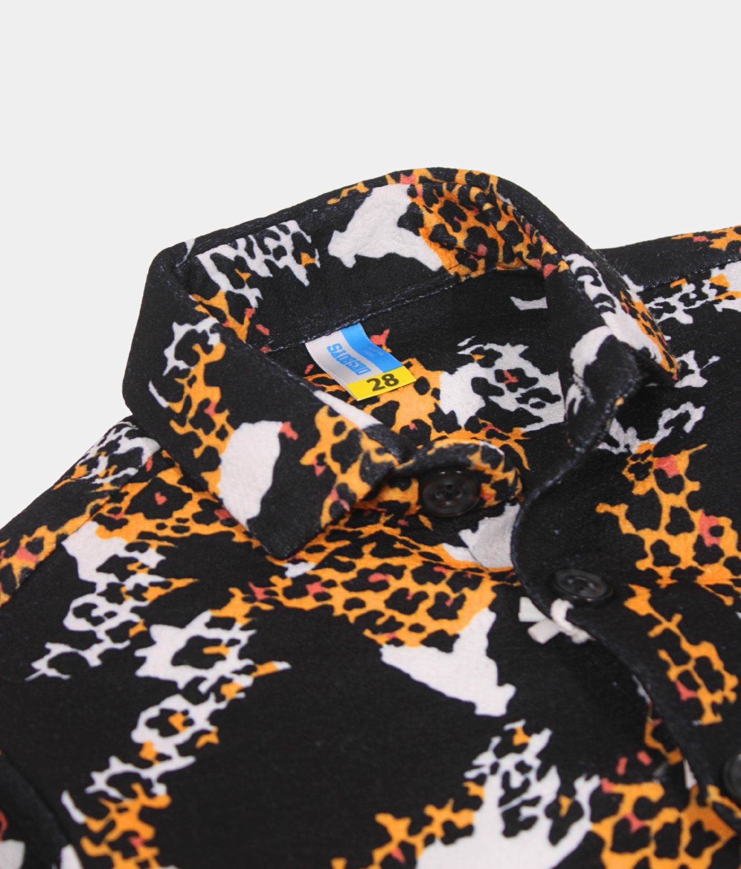 Oks Black Animal Print Boys Co-ord Set