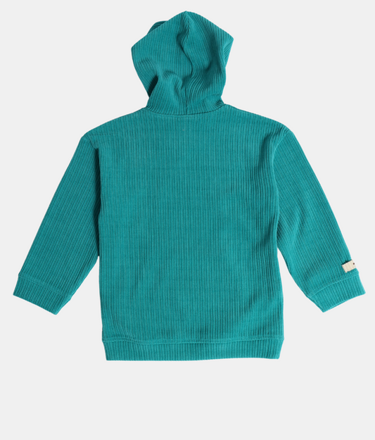 Danaboi Teal Ribbed Brooklyn Print Boys Hoodie