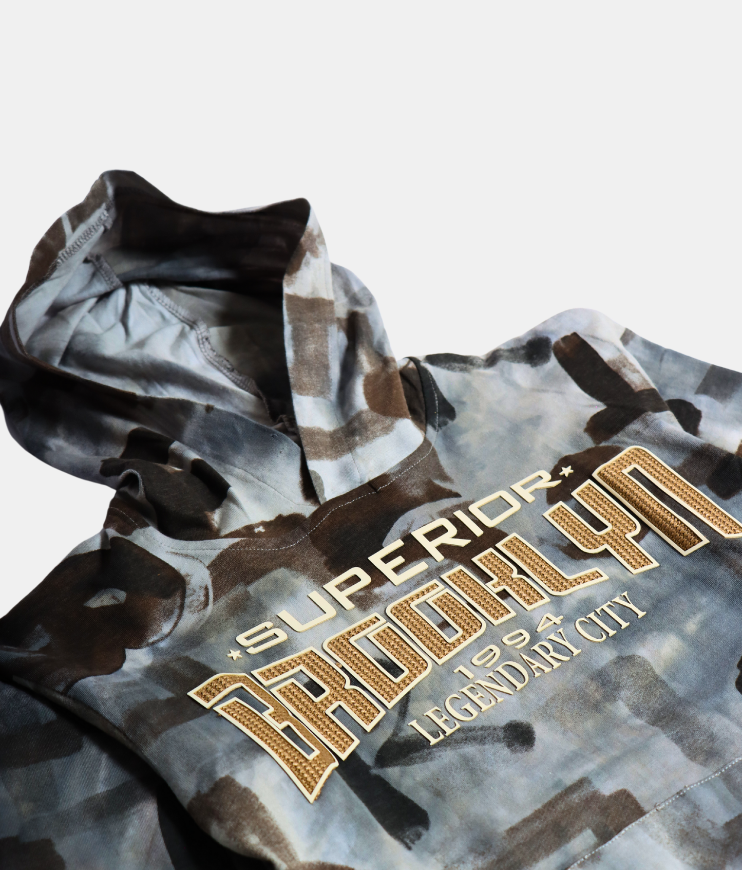 Danaboi Grey & Brown Printed Boys Hoodie with Full Sleeves