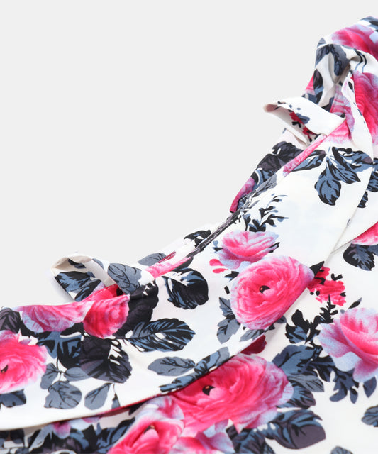 Tiny Girl White Floral Girls Frock