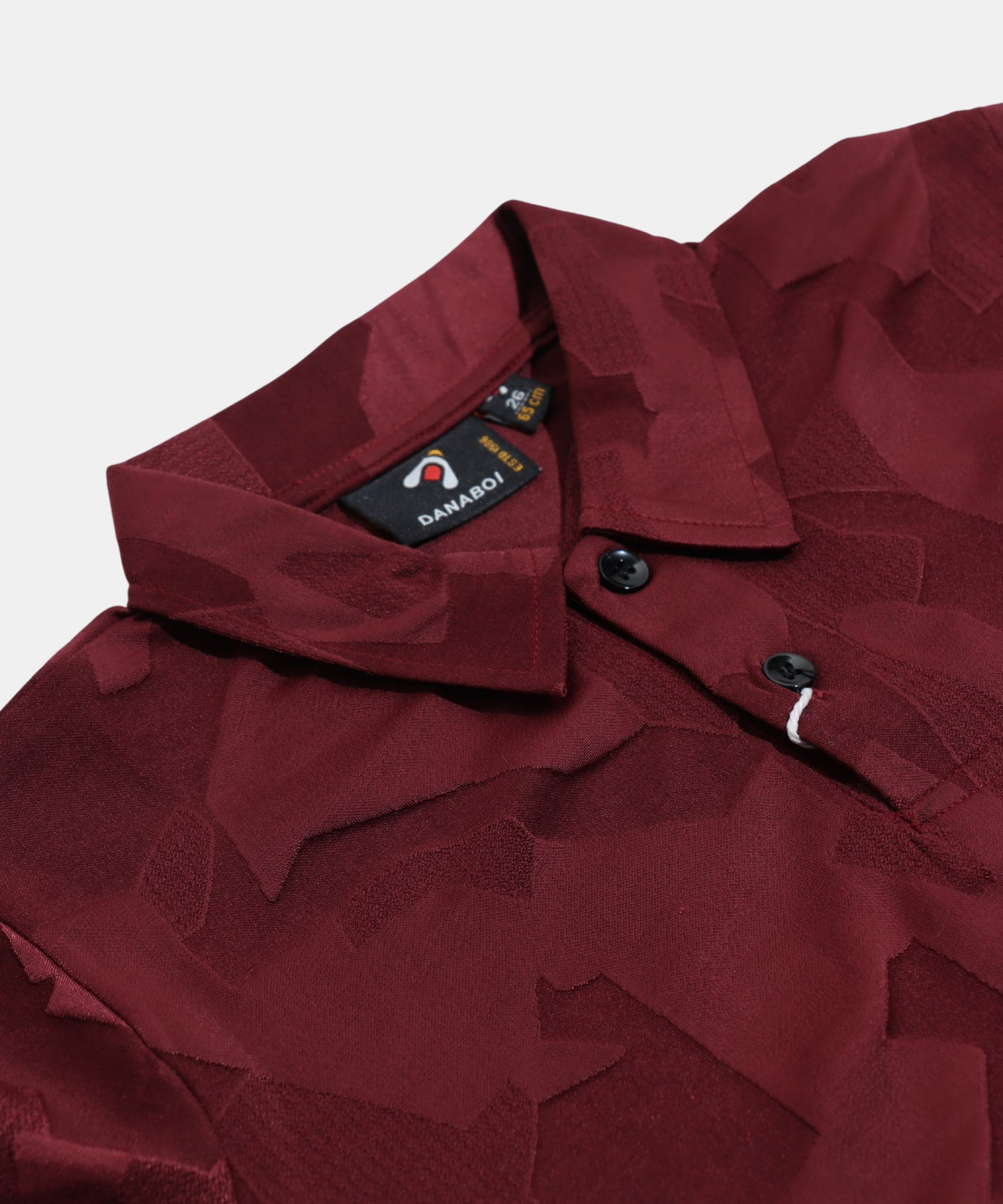 Danaboi Maroon Camouflage Boys Polo T-Shirt