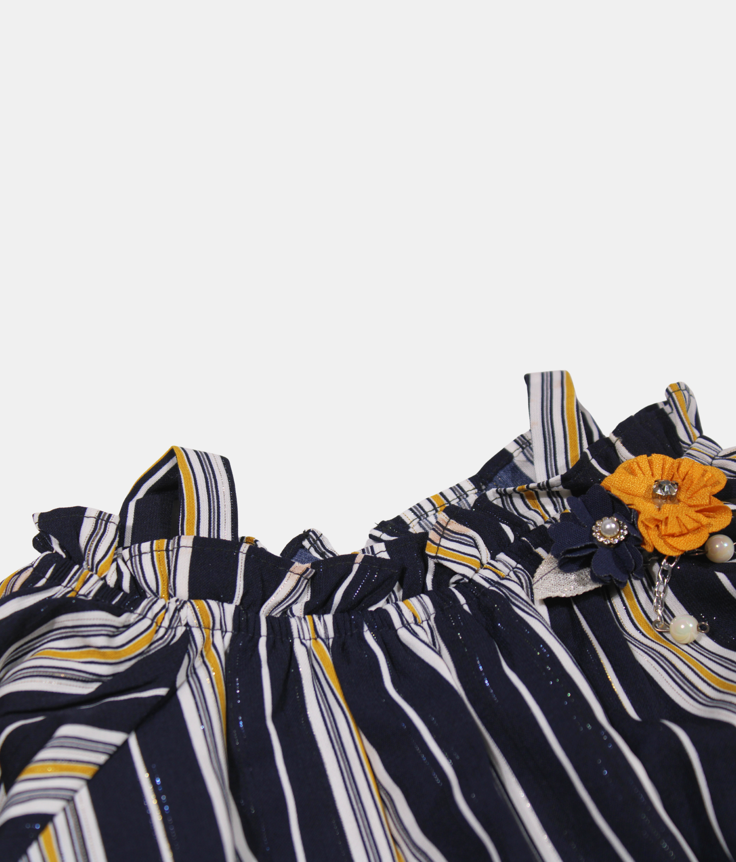 Tiny Girl Navy Striped Girls Jumpsuit