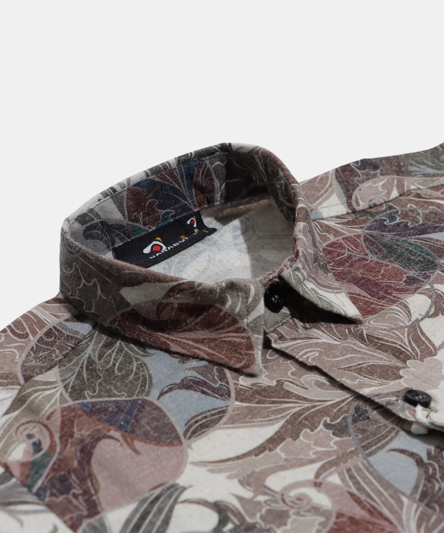 Danaboi Beige Floral Print Boys Shirt
