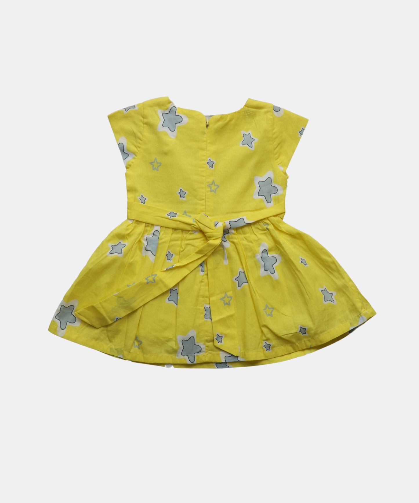 Tiny Girl Yellow Star Print Girls Frock