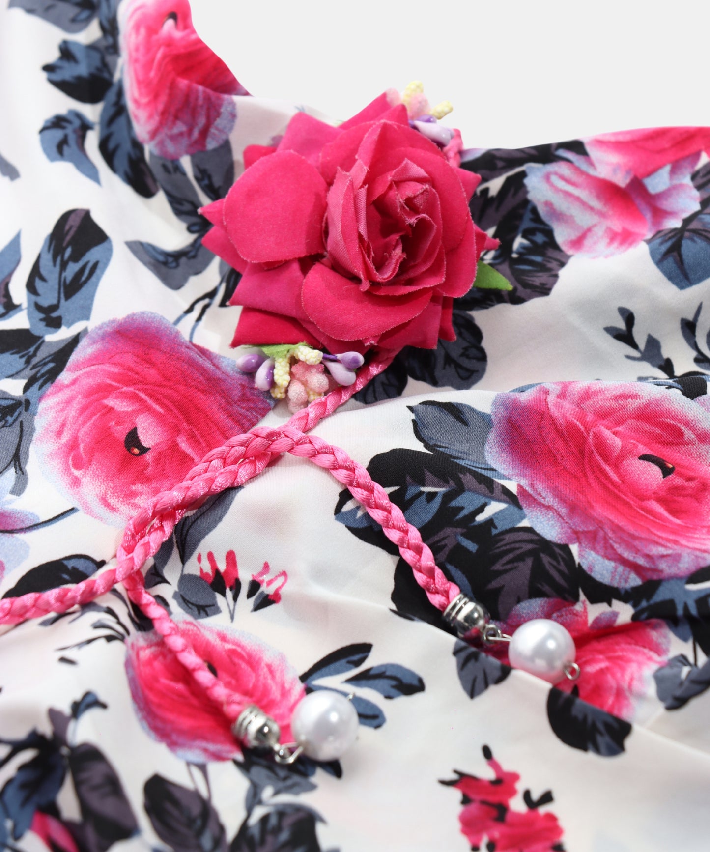 Tiny Girl White Floral Girls Frock