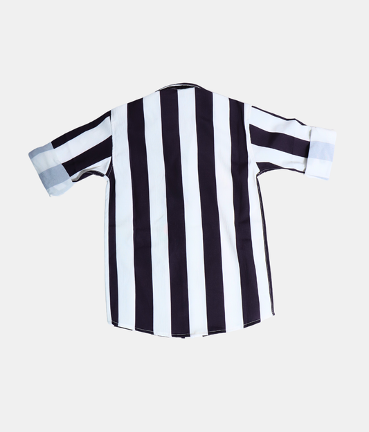 Danaboi Black & White Striped FullSleeve Boys Shirt