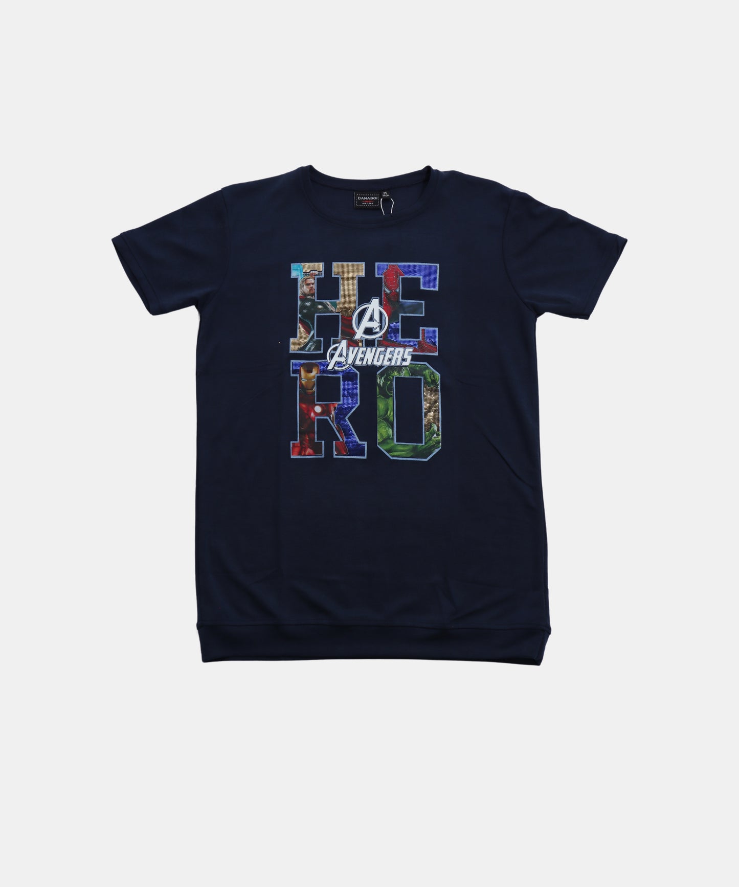Danaboi Navy Blue Avengers Hero Graphic Boys T-Shirt