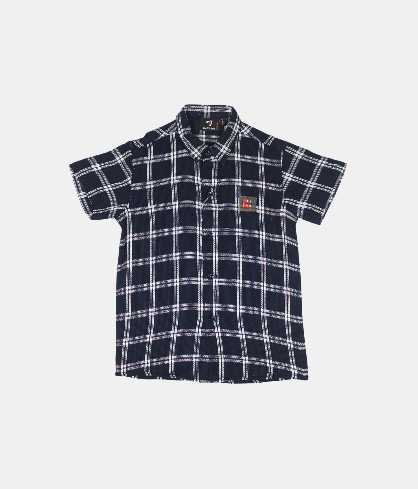 Danaboi Black & White Checked Boys Shirt