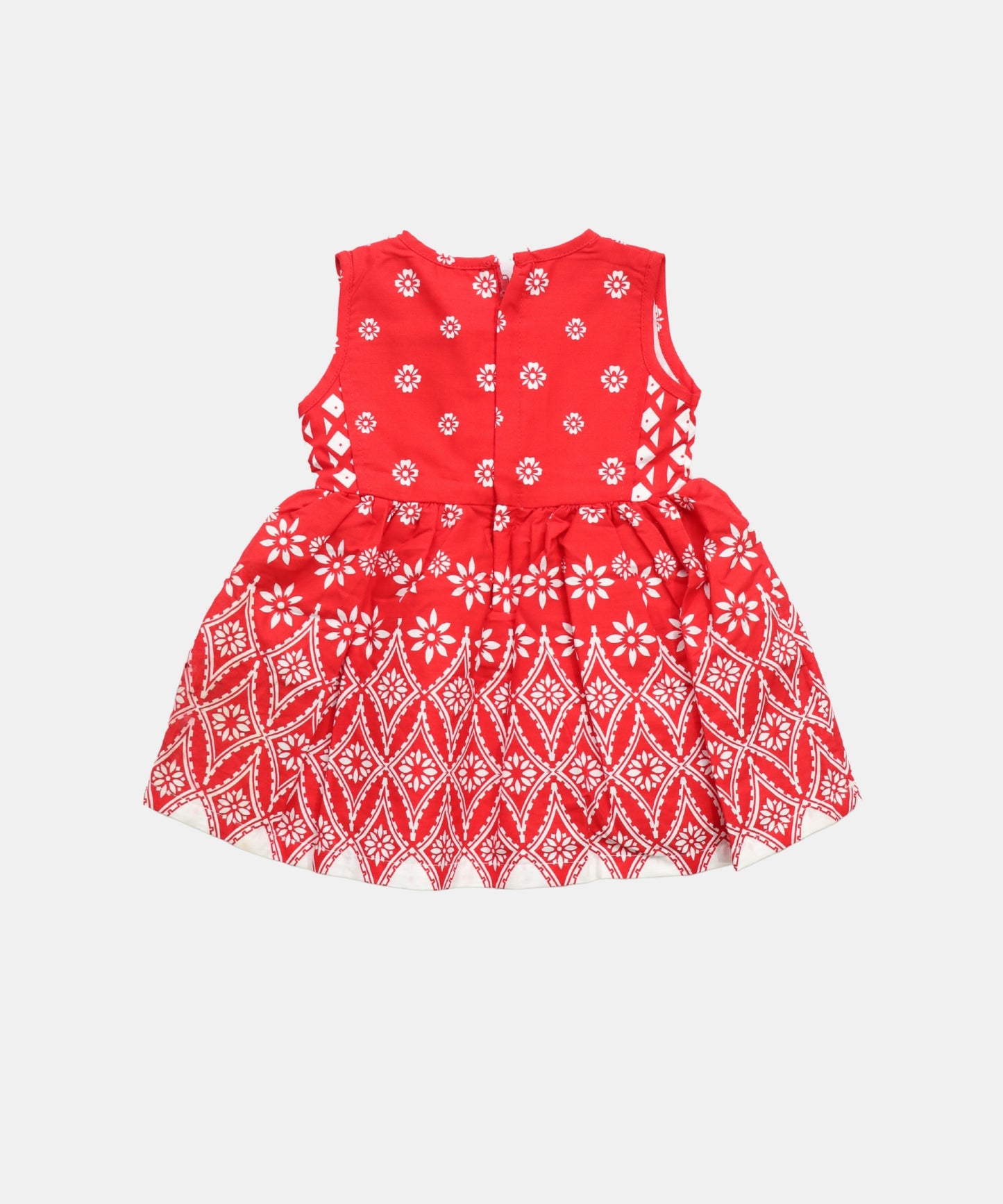Tiny Girl Peach Embroidered Girls Frock Dress