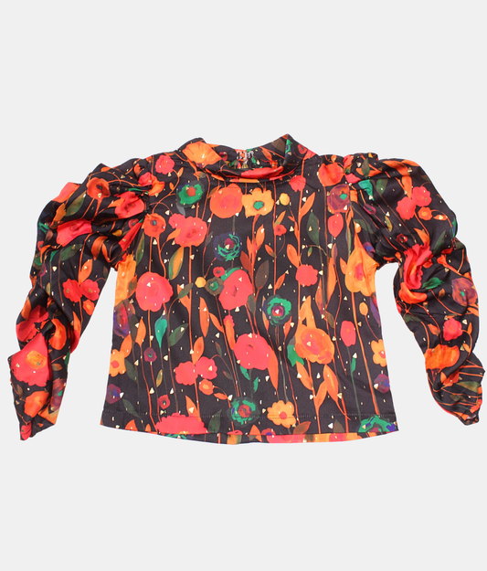 Tiny Girl Red Floral Girls Top & Pants Set