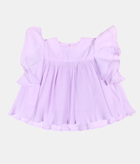 Little Kangaroos Lilac Girls Pleated Dress