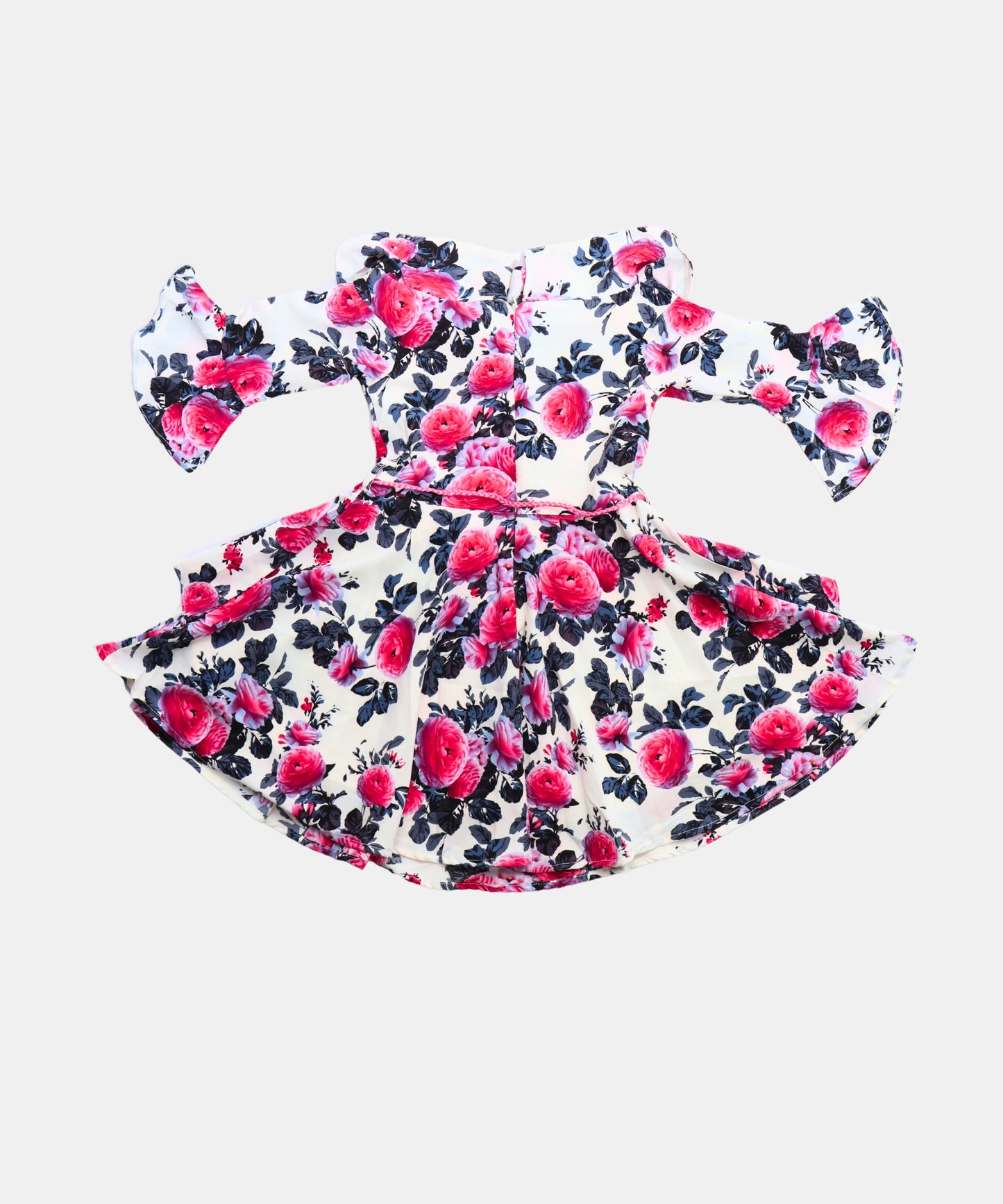 Tiny Girl White Floral Girls Frock