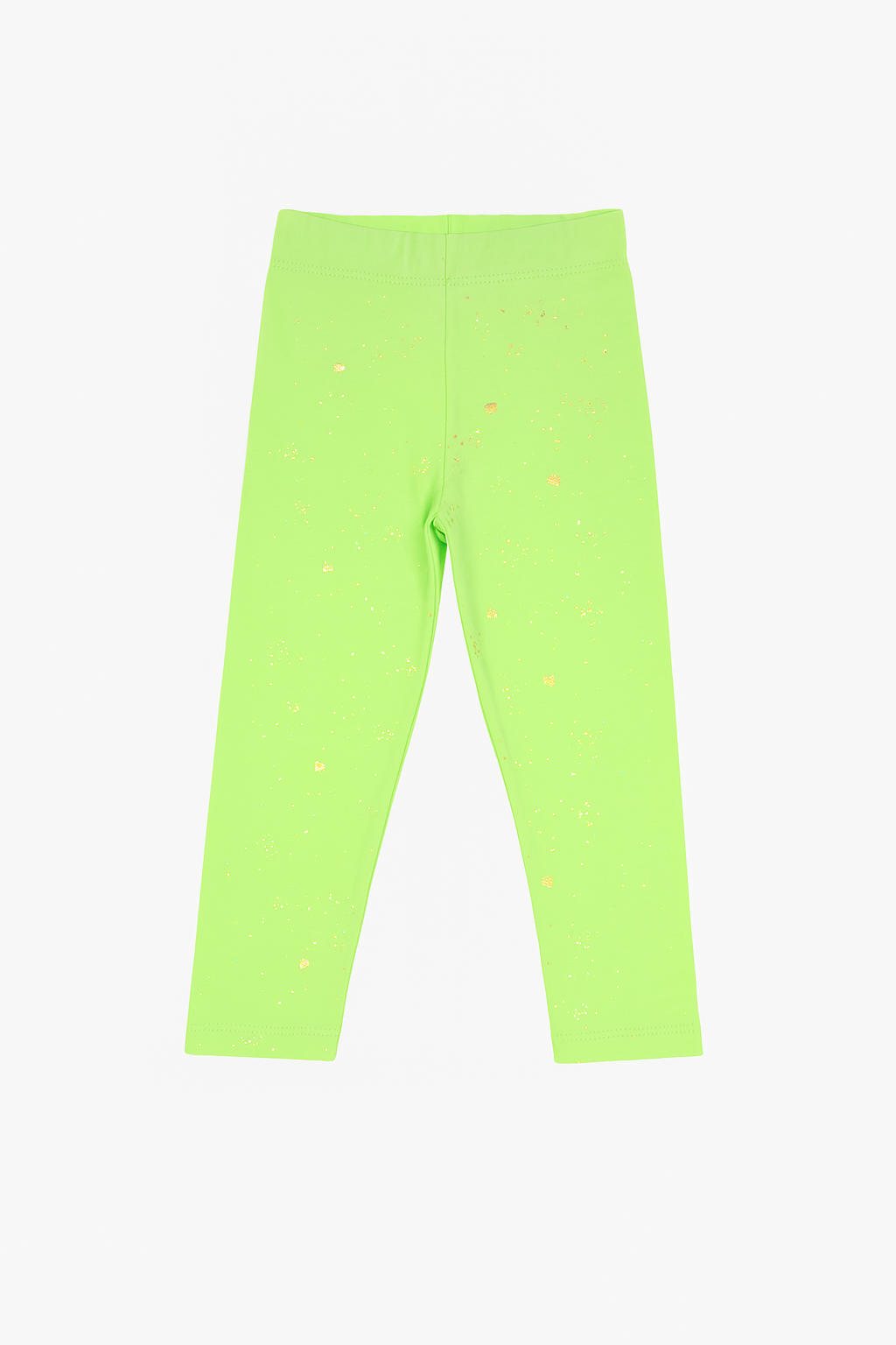 Play Light Green Printed Girls Leggings