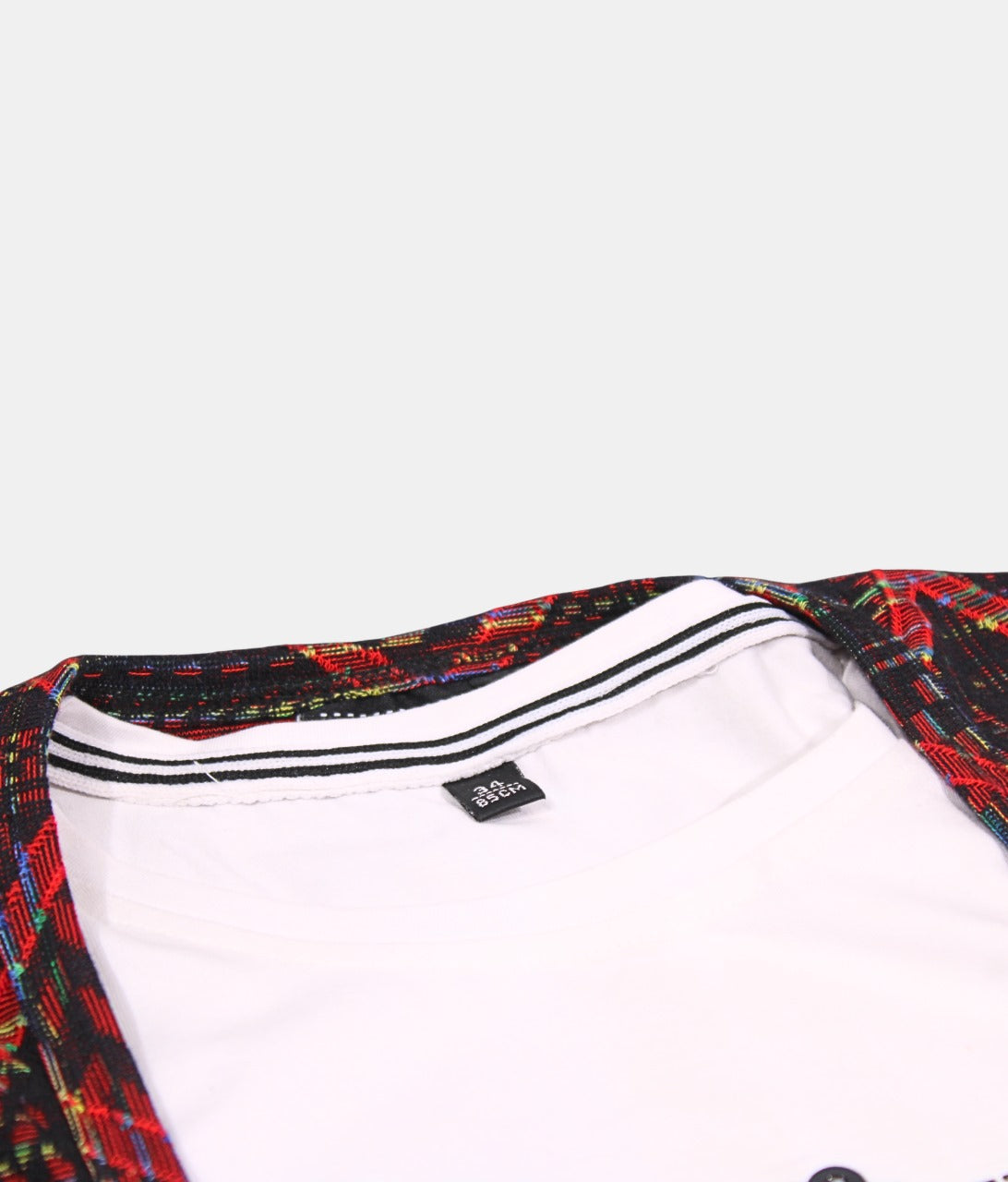 Danaboi Multi-color Patterned Boys' T-Shirt with Open Vest