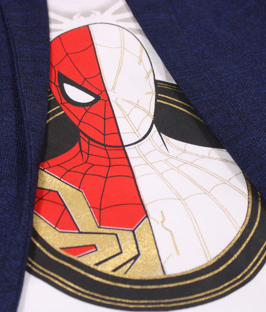 Danaboi Blue & White Boys' T-Shirt with Vest