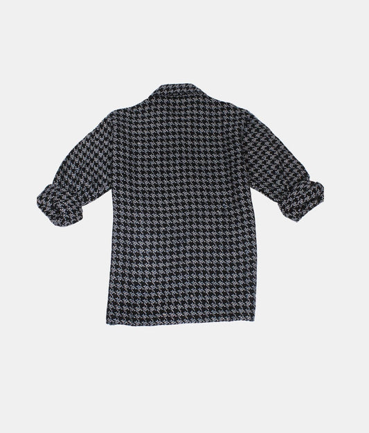 Danaboi Black and White Houndstooth Kids Shirt