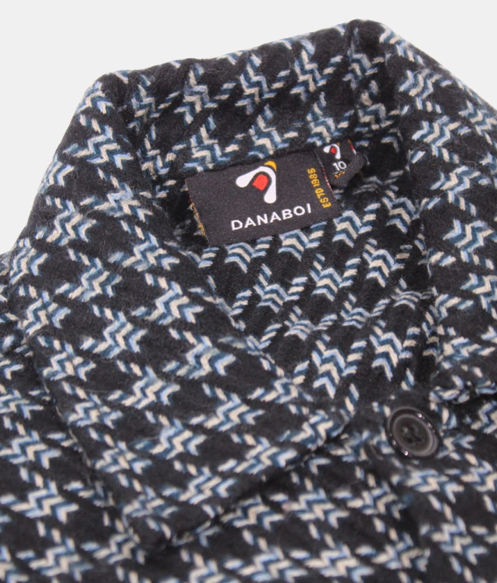 Danaboi Black and White Houndstooth Kids Shirt