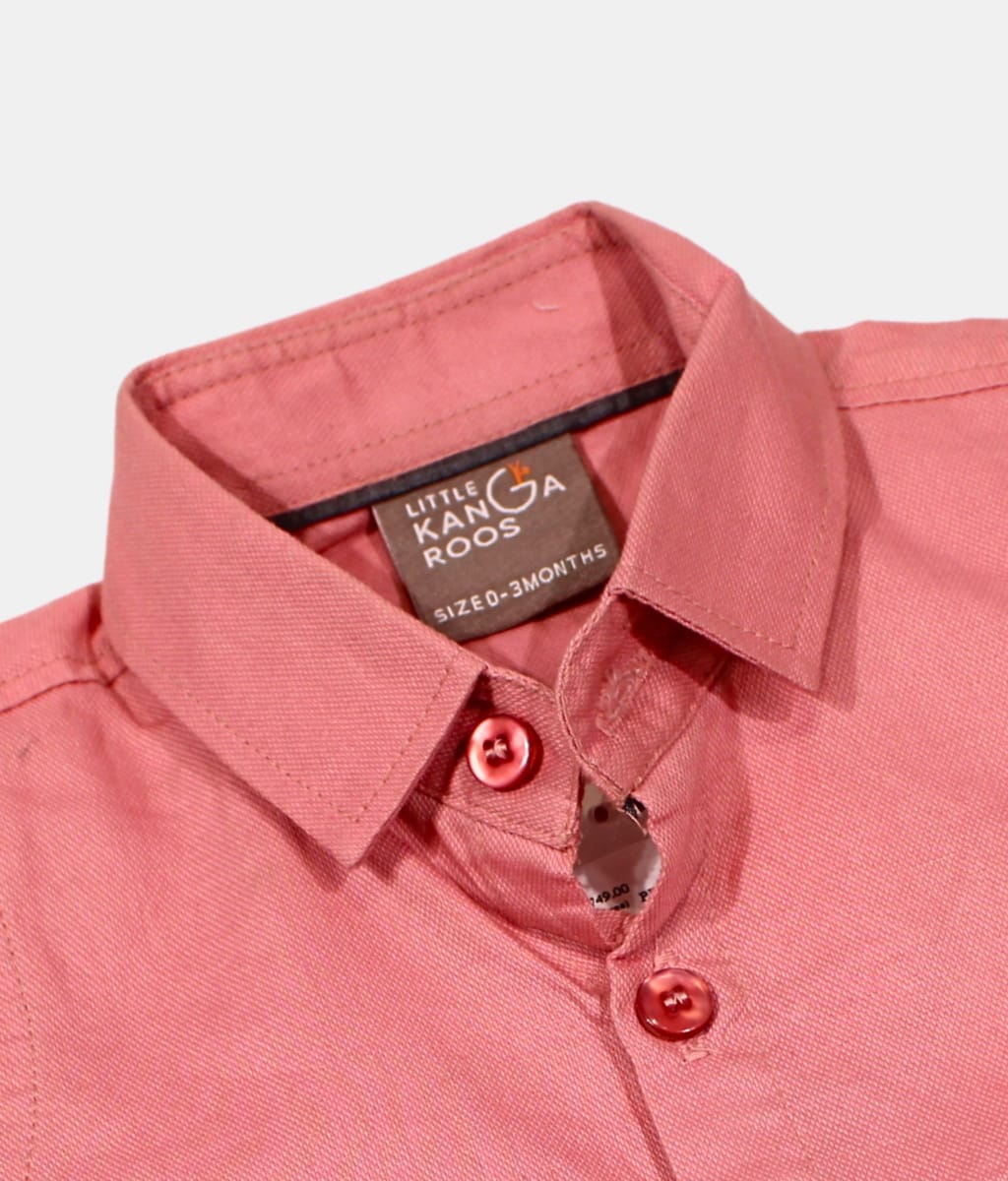Little kangaroo Peach Kids Shirt