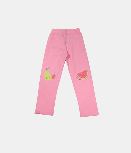 Little Kangaroo Pink Fruit Print Girls Leggings