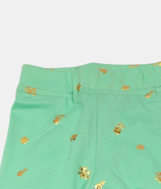 Play Mint Green Printed Girls Leggings