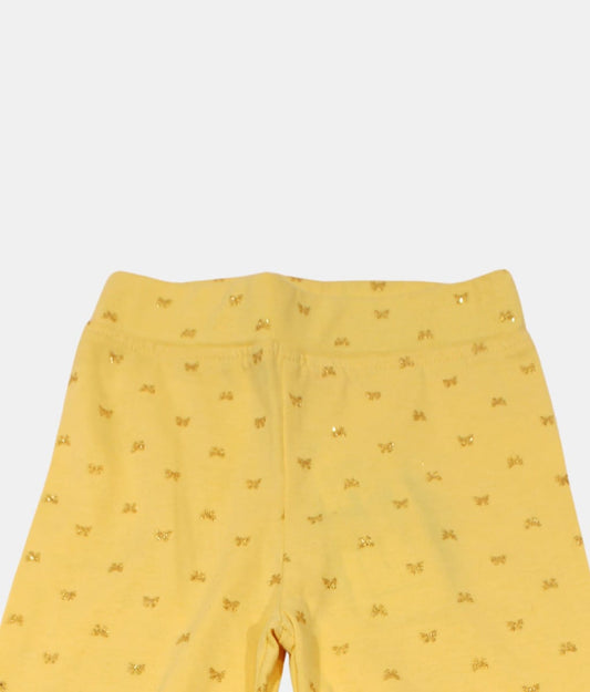 Play Yellow Printed Girls Leggings