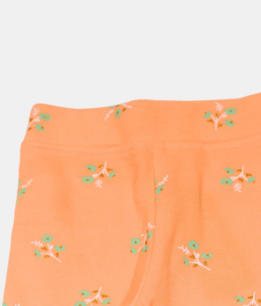 Play Peach Floral Girls Leggings