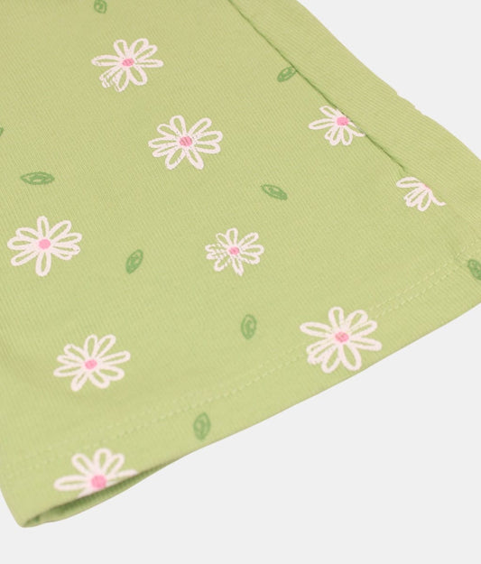 Play Pistachio Floral Girls Flare Pants