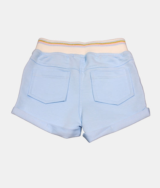 Little Kangaroos Light Blue Kids Shorts with Drawstring