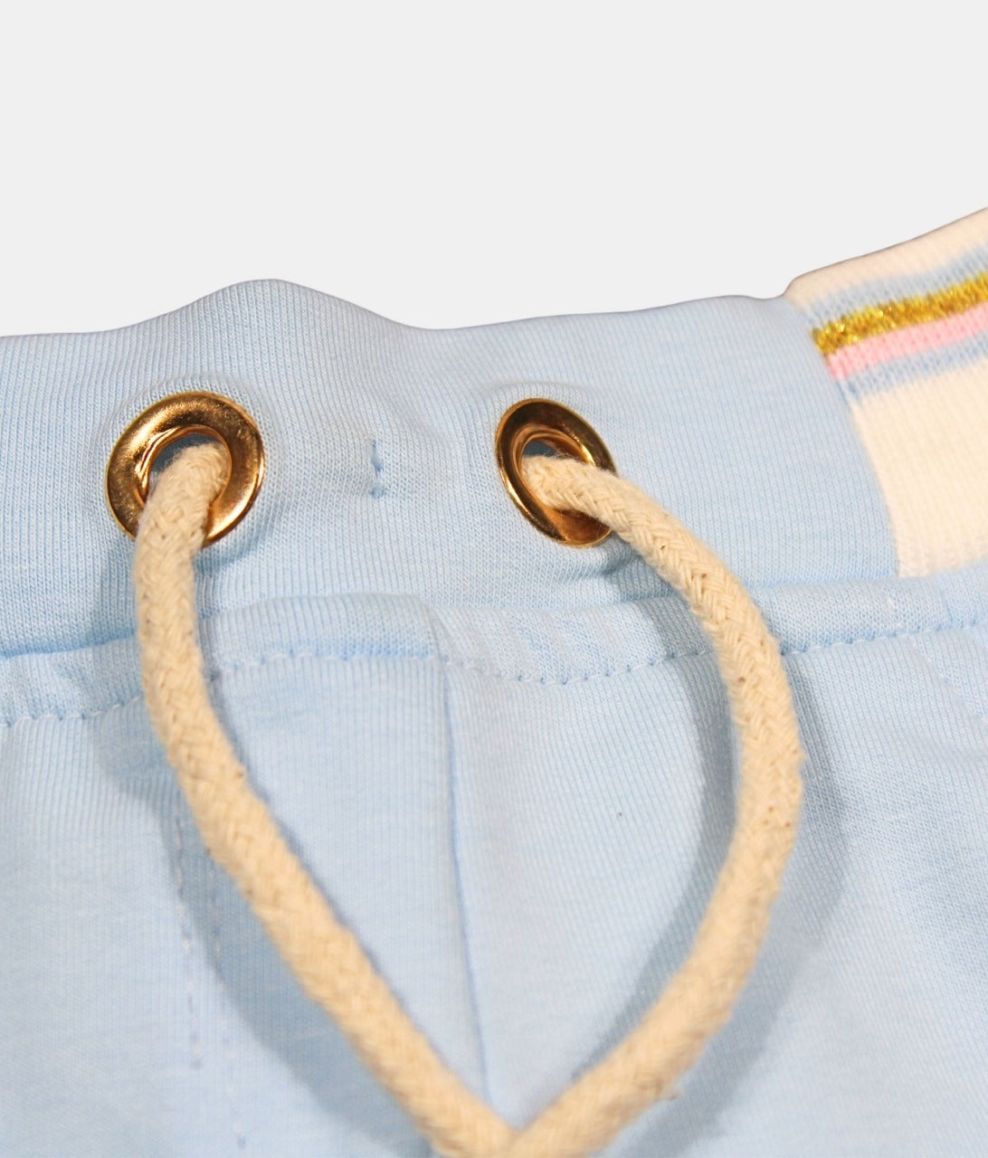 Little Kangaroos Light Blue Kids Shorts with Drawstring