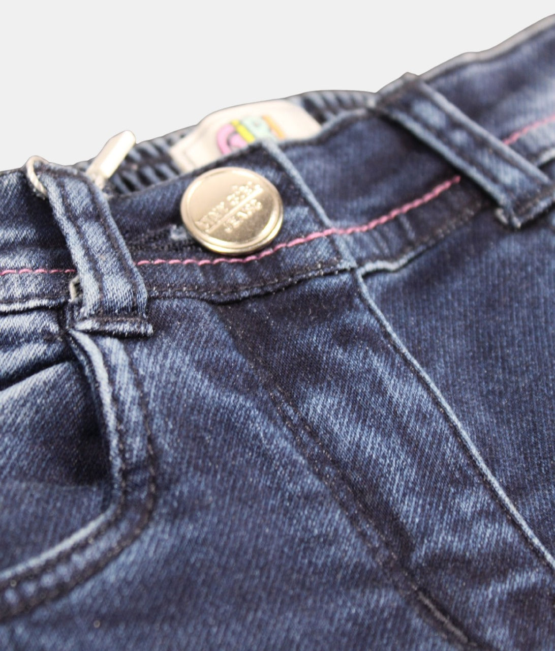 Dark Blue Distressed Kids Jeans