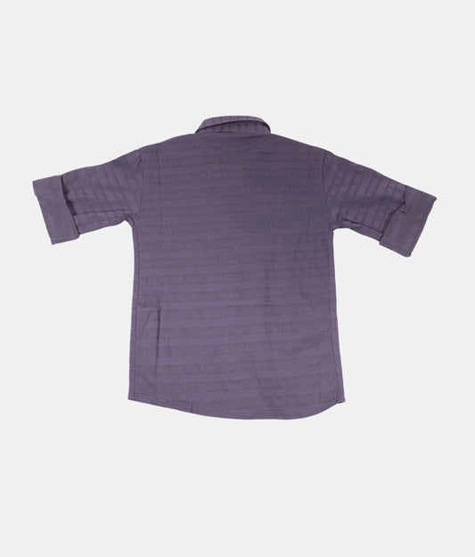 Danaboi Dark Purple Striped Boys Shirt