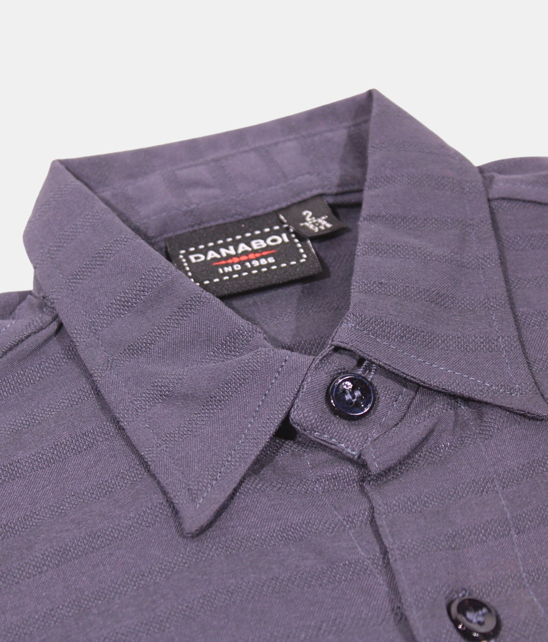 Danaboi Dark Purple Striped Boys Shirt