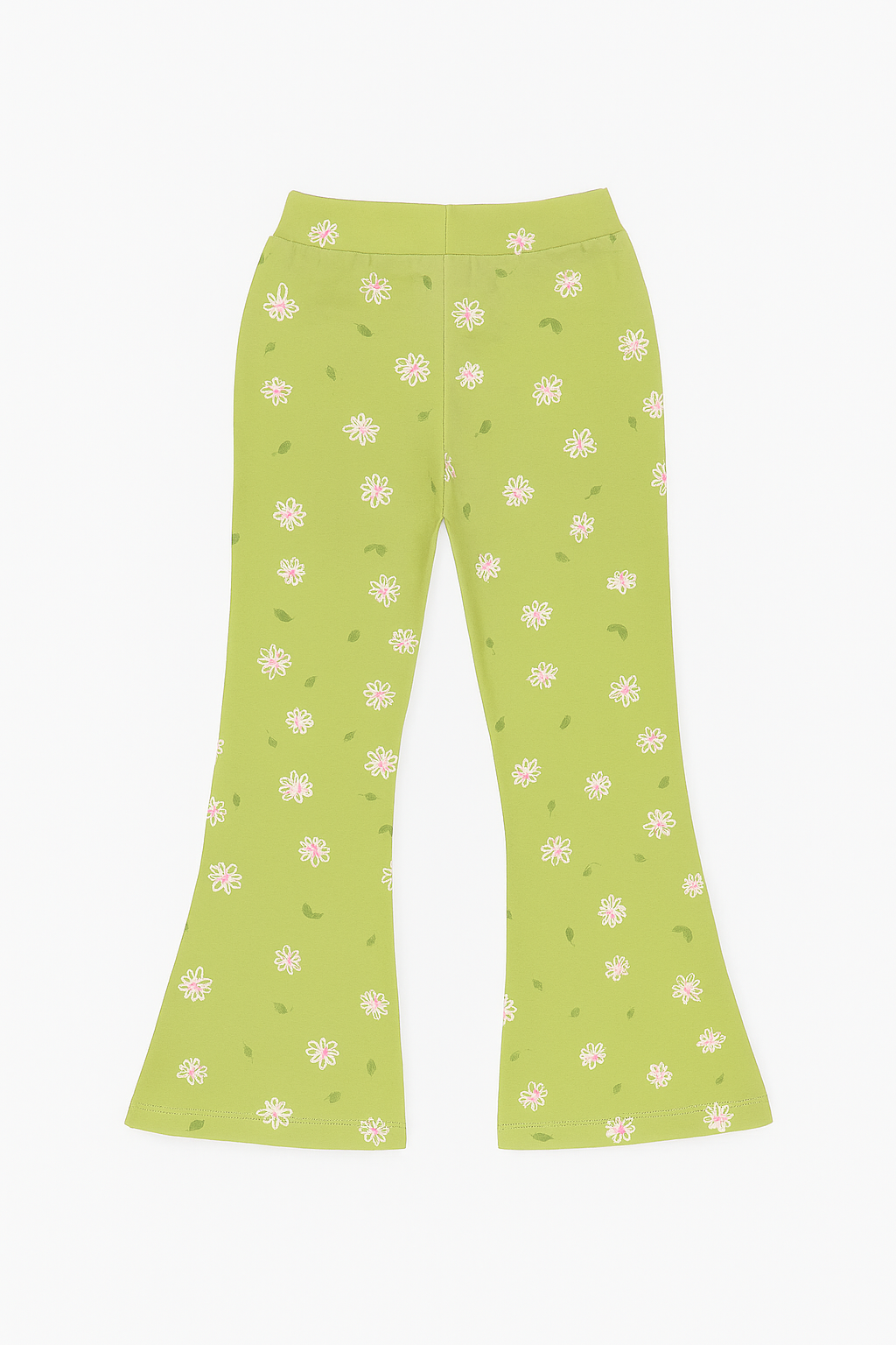Play Pistachio Floral Girls Flare Pants