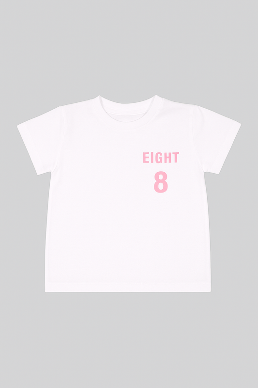 Dapp White & Pink Girls Co-ord Set