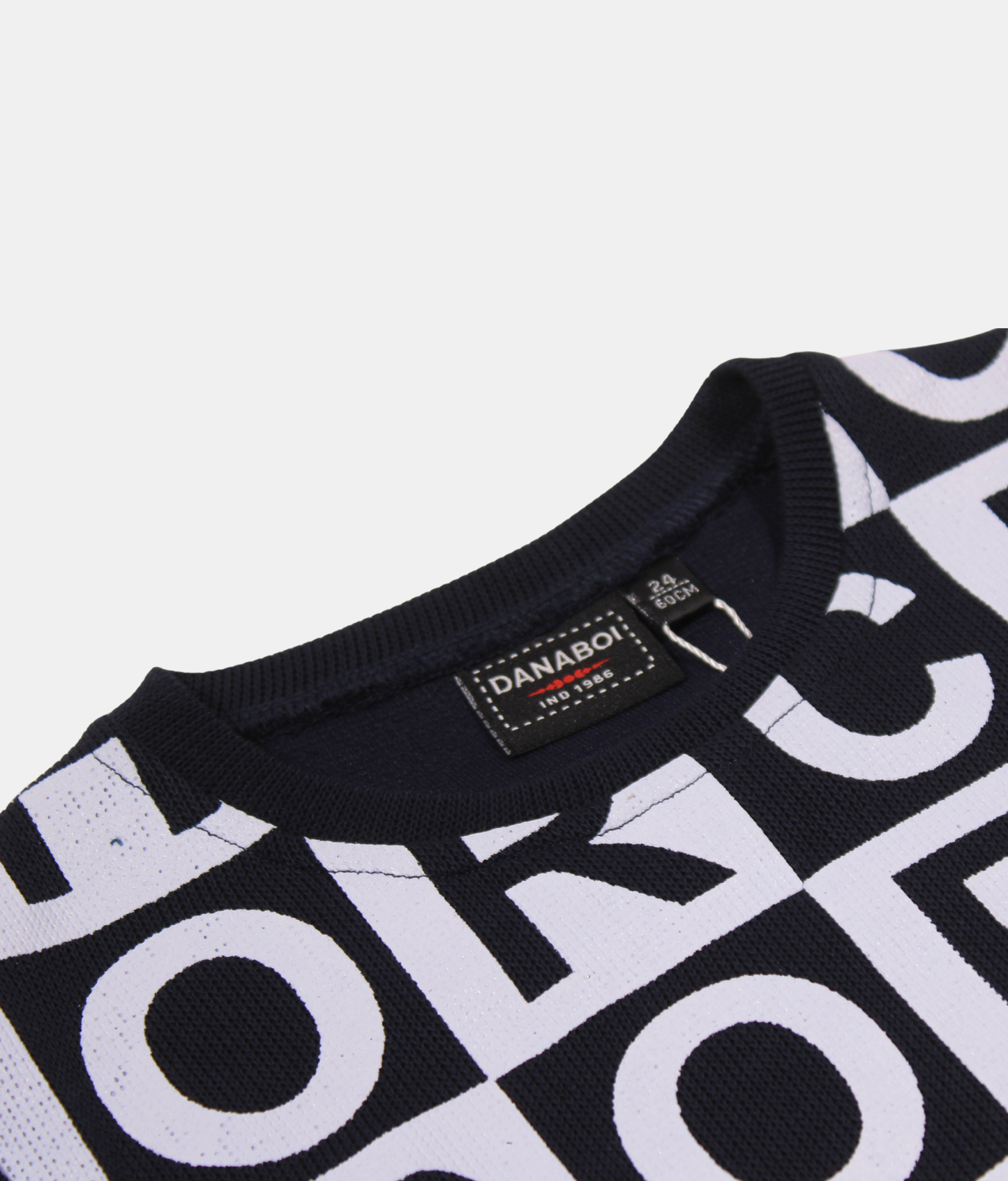 Danaboi Navy & White Graphic Boys Sweatshirt