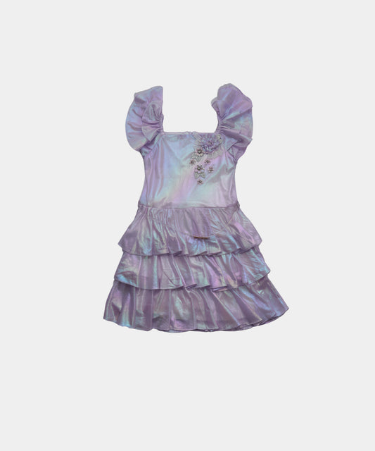 Tiny Girl Lavender Shimmer Girls Frock