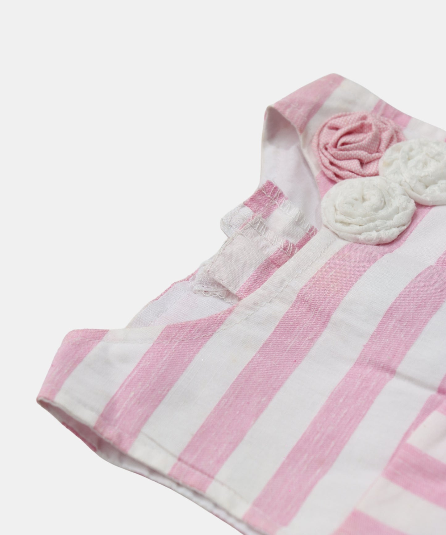 Tiny Girl Pink Striped Ruffled Baby Dress