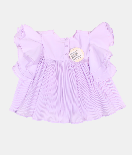 Little Kangaroos Lilac Girls Pleated Dress