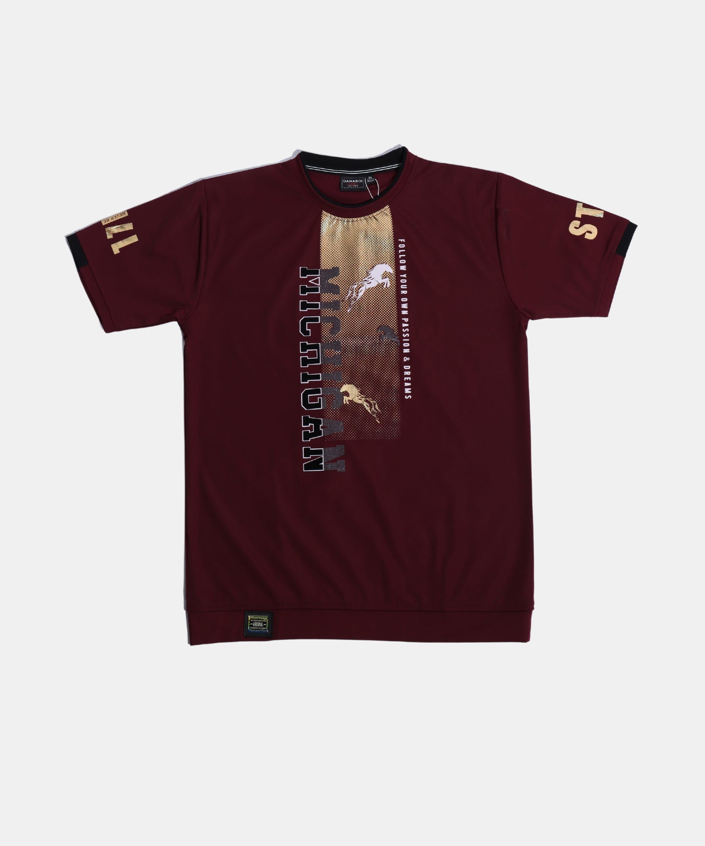 Danaboi Burgundy Wildland Graphic Boys T-Shirt